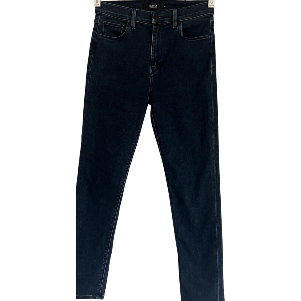 Hudson Holly High Rise Skinny Jeans Dark Indigo Wash Size 26 Designer Denim